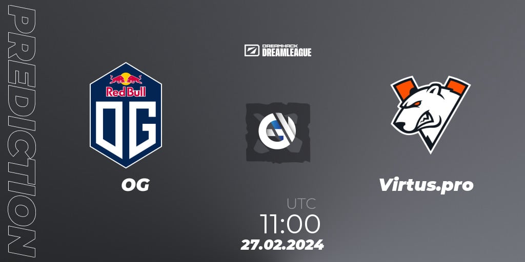 Pronóstico OG Virtus pro 27 02 2024 at 10 55 Dota 2 DreamLeague