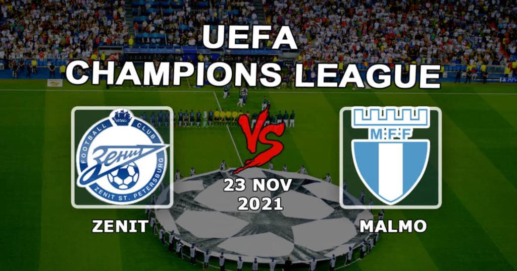 Zenit - Malmo: predicción y apuesta por el partido de la Champions League - 23/11/2021
