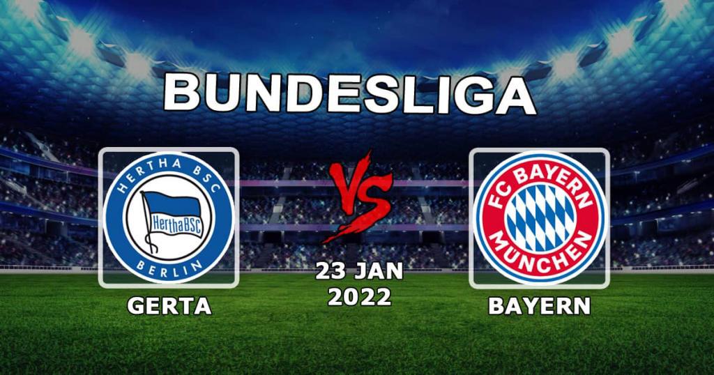Hertha - Bayern: pronóstico y apuesta para el partido de la Bundesliga - 23/01/2022