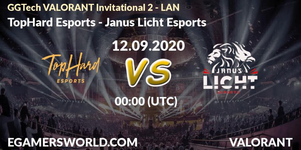 Pronóstico TopHard Esports - Janus Licht Esports. 12.09.2020 at 00:00, VALORANT, GGTech VALORANT Invitational 2 - LAN
