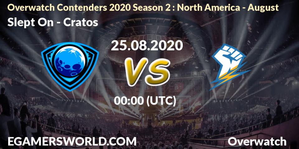 Pronóstico Slept On - Cratos. 24.08.2020 at 23:30, Overwatch, Overwatch Contenders 2020 Season 2: North America - August