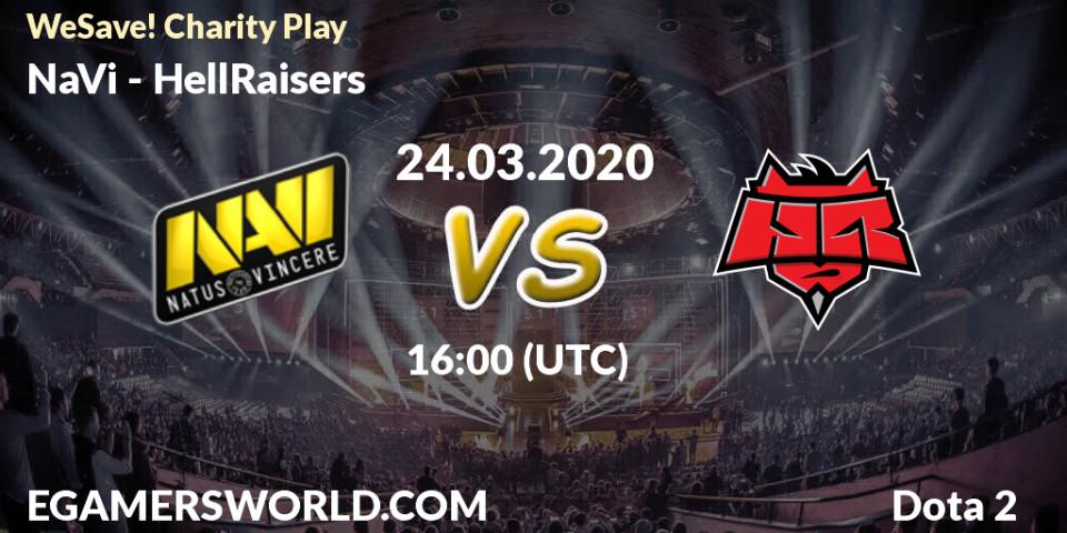Pronóstico NaVi - HellRaisers. 24.03.2020 at 13:45, Dota 2, WeSave! Charity Play