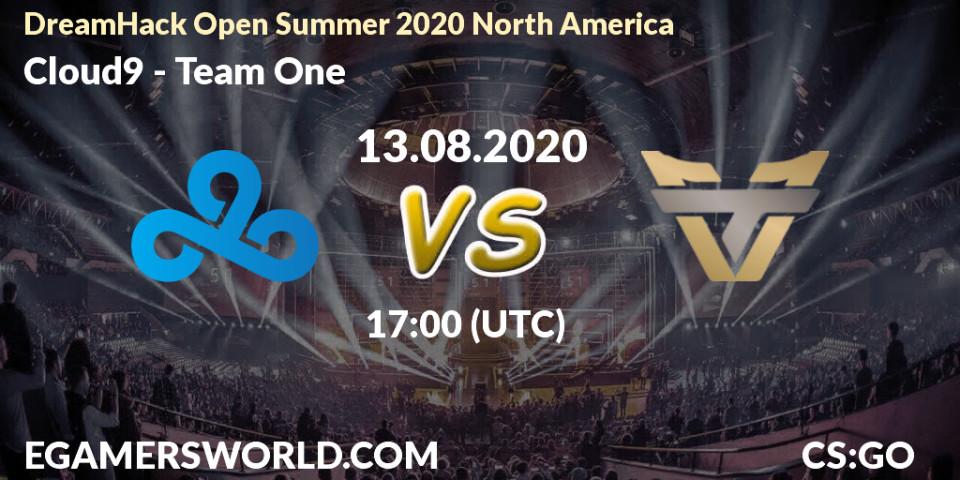 Pronóstico Cloud9 - Team One. 13.08.2020 at 17:00, Counter-Strike (CS2), DreamHack Open Summer 2020 North America