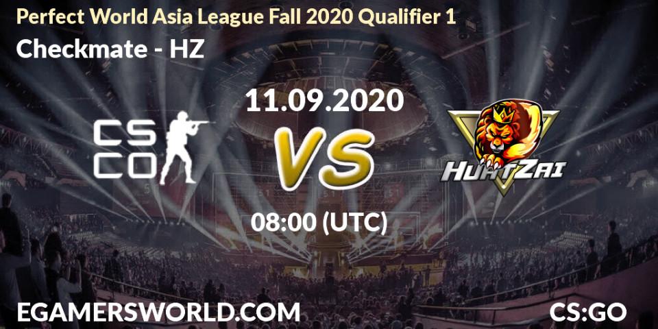 Pronóstico Checkmate - HZ. 11.09.2020 at 08:10, Counter-Strike (CS2), Perfect World Asia League Fall 2020 Qualifier 1