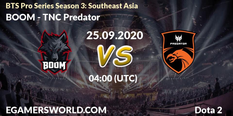 Pronóstico BOOM - TNC Predator. 25.09.2020 at 04:03, Dota 2, BTS Pro Series Season 3: Southeast Asia