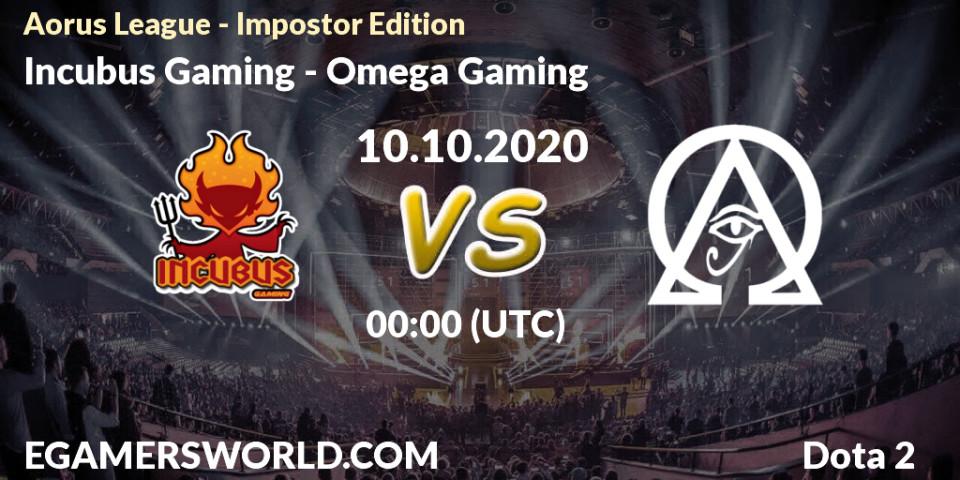 Pronóstico Incubus Gaming - Omega Gaming. 10.10.2020 at 00:20, Dota 2, Aorus League - Impostor Edition