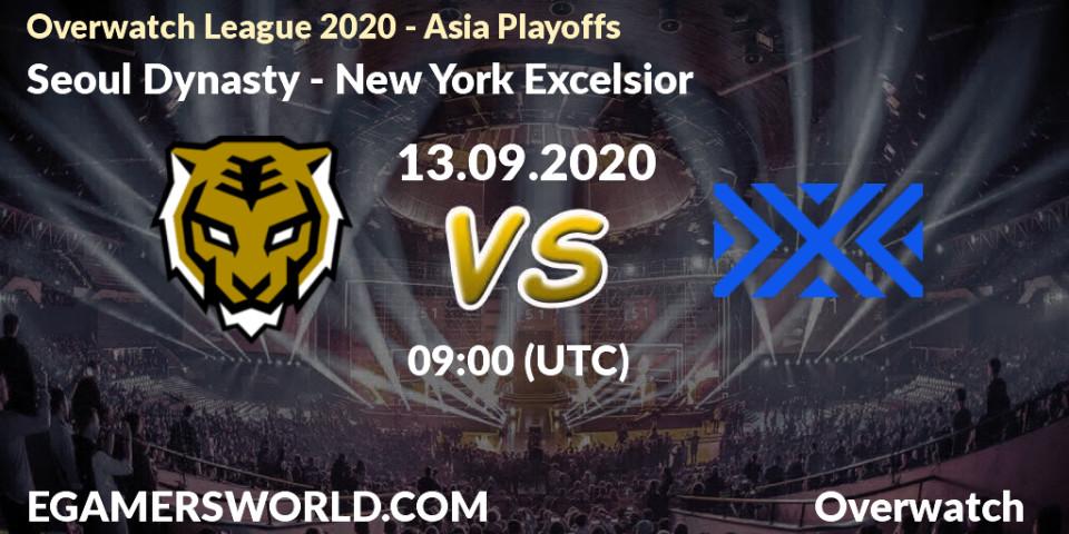 Pronóstico Seoul Dynasty - New York Excelsior. 13.09.2020 at 09:05, Overwatch, Overwatch League 2020 - Asia Playoffs