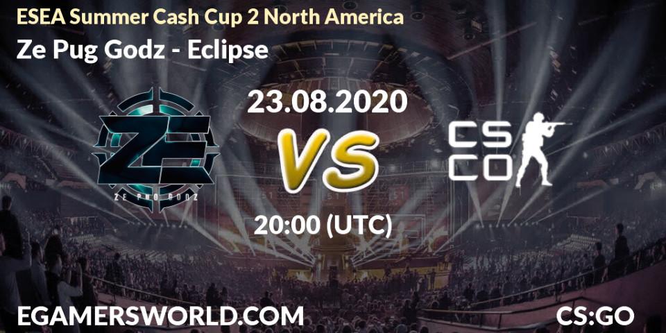 Pronóstico Ze Pug Godz - Eclipse. 23.08.2020 at 20:10, Counter-Strike (CS2), ESEA Summer Cash Cup 2 North America