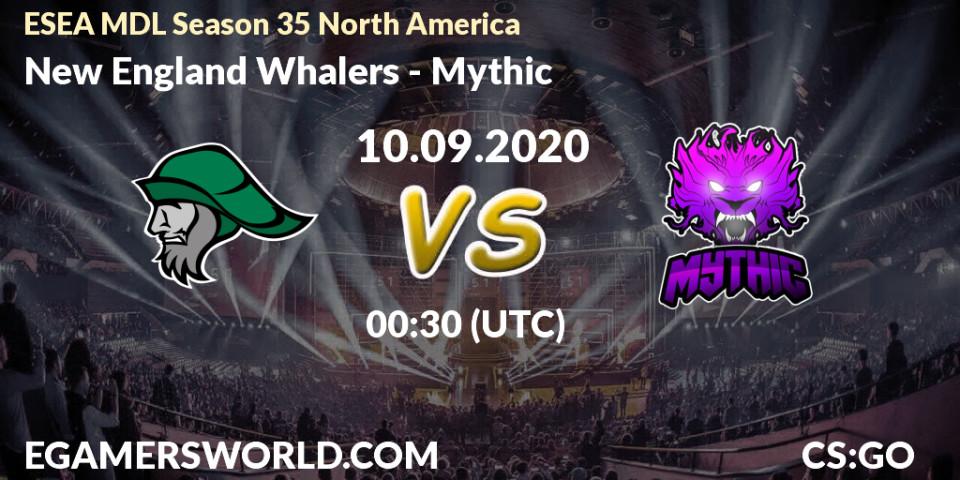 Pronóstico New England Whalers - Mythic. 10.09.2020 at 00:30, Counter-Strike (CS2), ESEA MDL Season 35 North America