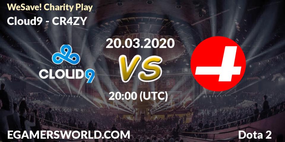 Pronóstico Cloud9 - CR4ZY. 20.03.20, Dota 2, WeSave! Charity Play