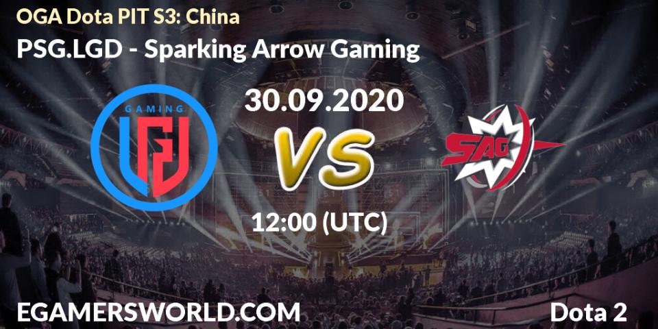 Pronóstico PSG.LGD - Sparking Arrow Gaming. 30.09.2020 at 10:17, Dota 2, OGA Dota PIT Season 3: China