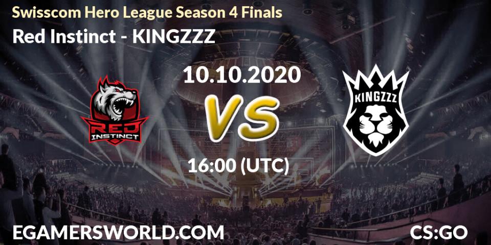 Pronóstico Red Instinct - KINGZZZ. 10.10.2020 at 16:00, Counter-Strike (CS2), Swisscom Hero League Season 4 Finals