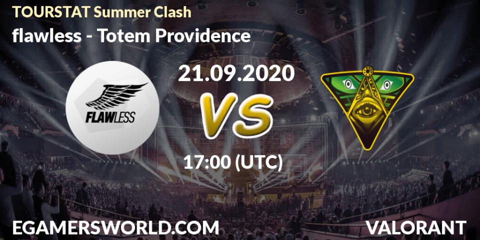 Pronóstico flawless - Totem Providence. 21.09.2020 at 17:00, VALORANT, TOURSTAT Summer Clash