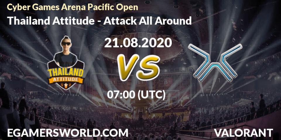 Pronóstico Thailand Attitude - Attack All Around. 21.08.20, VALORANT, Cyber Games Arena Pacific Open