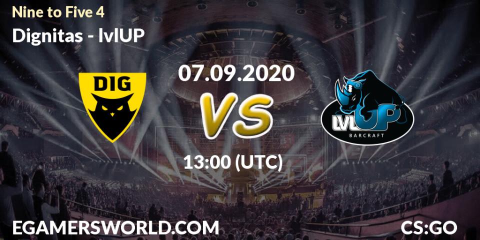 Pronóstico Dignitas - lvlUP. 07.09.2020 at 13:55, Counter-Strike (CS2), Nine to Five 4