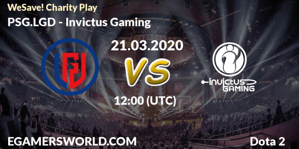 Pronóstico PSG.LGD - Invictus Gaming. 21.03.2020 at 12:04, Dota 2, WeSave! Charity Play
