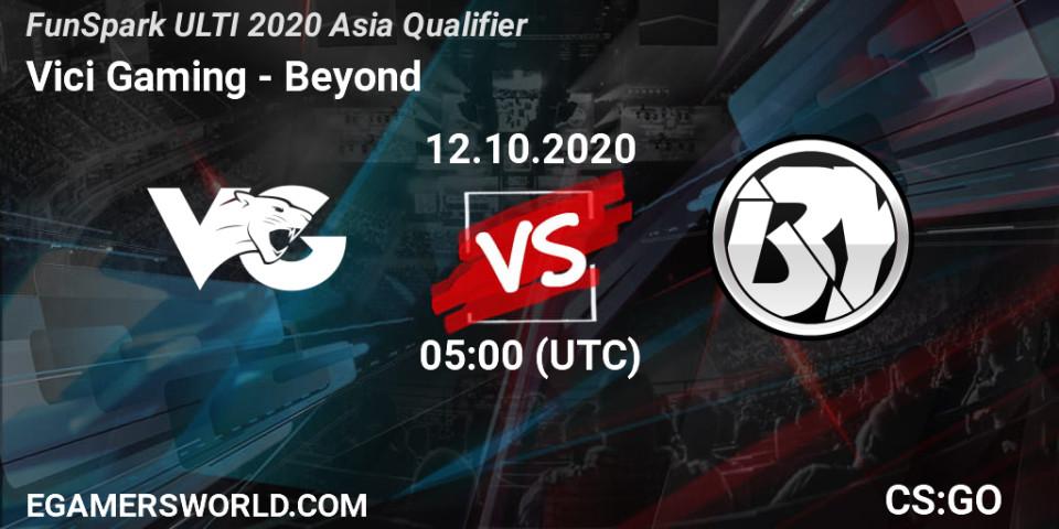 Pronóstico Vici Gaming - Beyond. 12.10.20, CS2 (CS:GO), FunSpark ULTI 2020 Asia Qualifier
