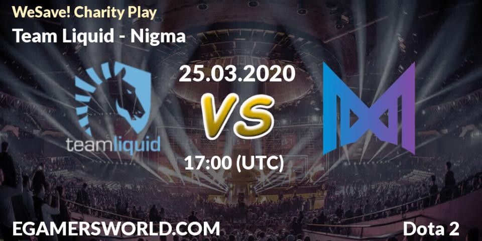 Pronóstico Team Liquid - Nigma. 25.03.2020 at 14:35, Dota 2, WeSave! Charity Play