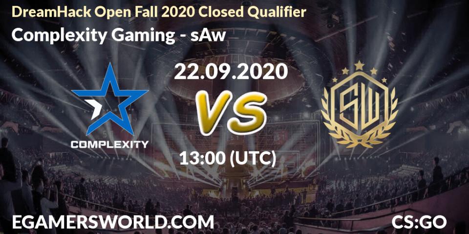 Pronóstico Complexity Gaming - sAw. 22.09.2020 at 13:00, Counter-Strike (CS2), DreamHack Open Fall 2020 Closed Qualifier