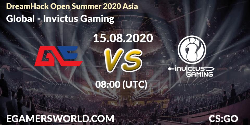 Pronóstico Global - Invictus Gaming. 15.08.2020 at 08:00, Counter-Strike (CS2), DreamHack Open Summer 2020 Asia