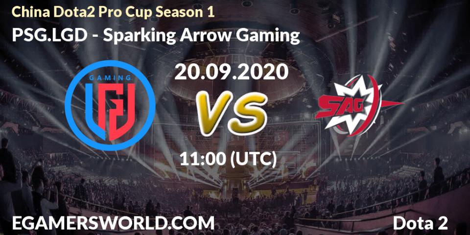 Pronóstico PSG.LGD - Sparking Arrow Gaming. 20.09.2020 at 12:07, Dota 2, China Dota2 Pro Cup Season 1