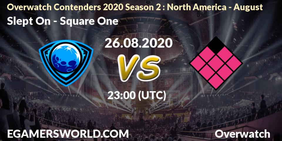 Pronóstico Slept On - Square One. 26.08.2020 at 23:00, Overwatch, Overwatch Contenders 2020 Season 2: North America - August