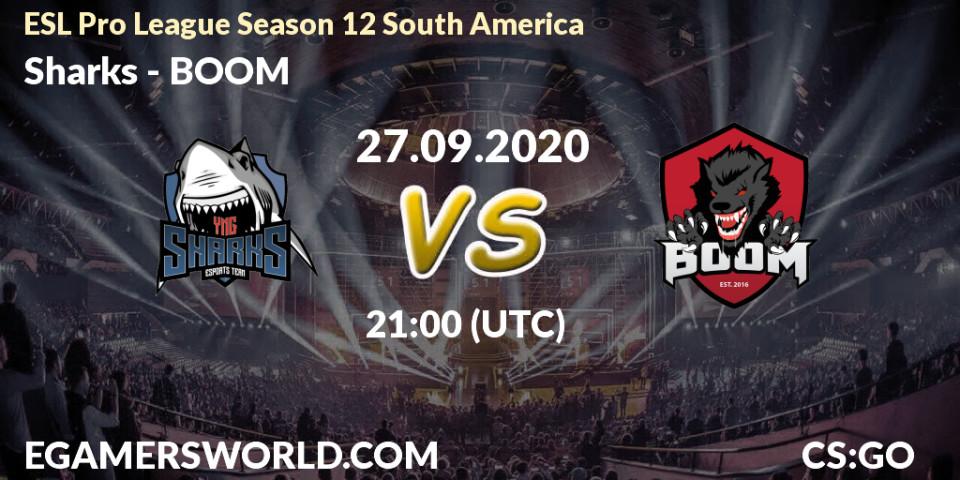 Pronóstico Sharks - BOOM. 27.09.2020 at 21:00, Counter-Strike (CS2), ESL Pro League Season 12 South America