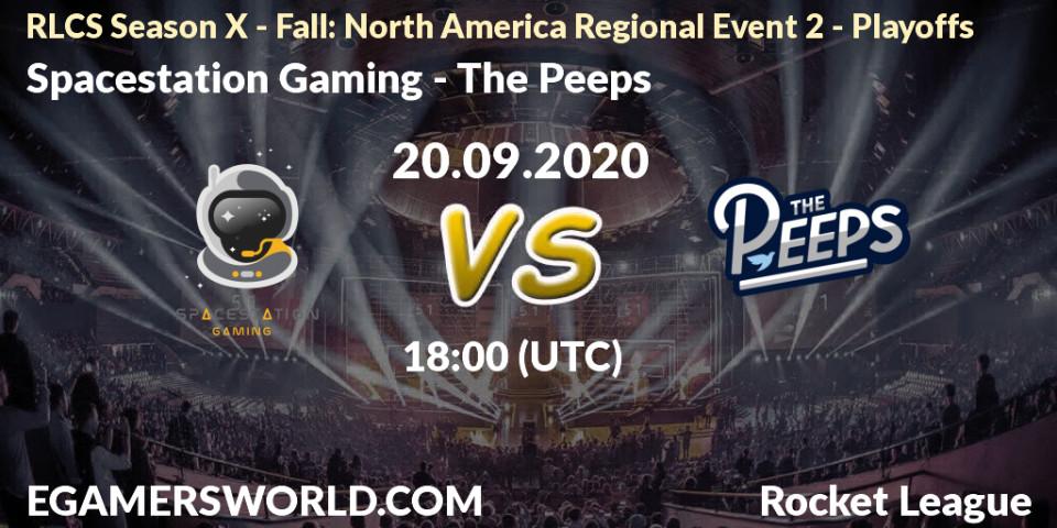 Pronóstico Spacestation Gaming - The Peeps. 20.09.2020 at 18:00, Rocket League, RLCS Season X - Fall: North America Regional Event 2 - Playoffs