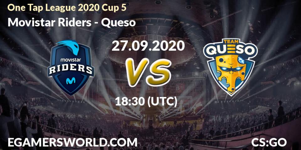 Pronóstico Movistar Riders - Queso. 27.09.2020 at 18:30, Counter-Strike (CS2), One Tap League 2020 Cup 5