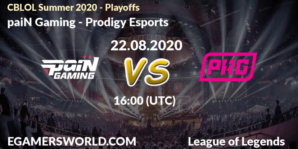 Pronóstico paiN Gaming - Prodigy Esports. 22.08.20, LoL, CBLOL Winter 2020 - Playoffs