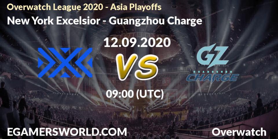 Pronóstico New York Excelsior - Guangzhou Charge. 12.09.2020 at 09:05, Overwatch, Overwatch League 2020 - Asia Playoffs