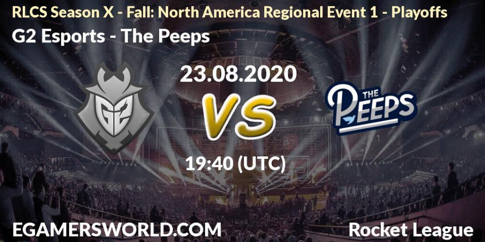 Pronóstico G2 Esports - The Peeps. 23.08.2020 at 19:30, Rocket League, RLCS Season X - Fall: North America Regional Event 1 - Playoffs
