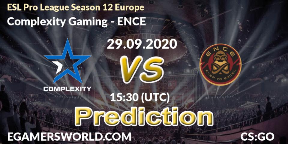 Pronóstico Complexity Gaming - ENCE. 29.09.2020 at 19:20, Counter-Strike (CS2), ESL Pro League Season 12 Europe