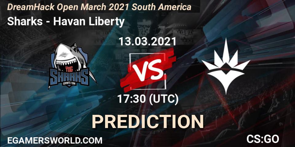 Pronóstico Sharks - Havan Liberty. 13.03.21, CS2 (CS:GO), DreamHack Open March 2021 South America
