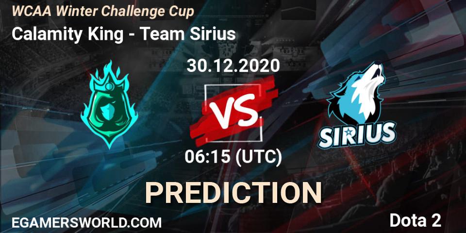 Pronóstico Calamity King - Team Sirius. 30.12.20, Dota 2, WCAA Winter Challenge Cup