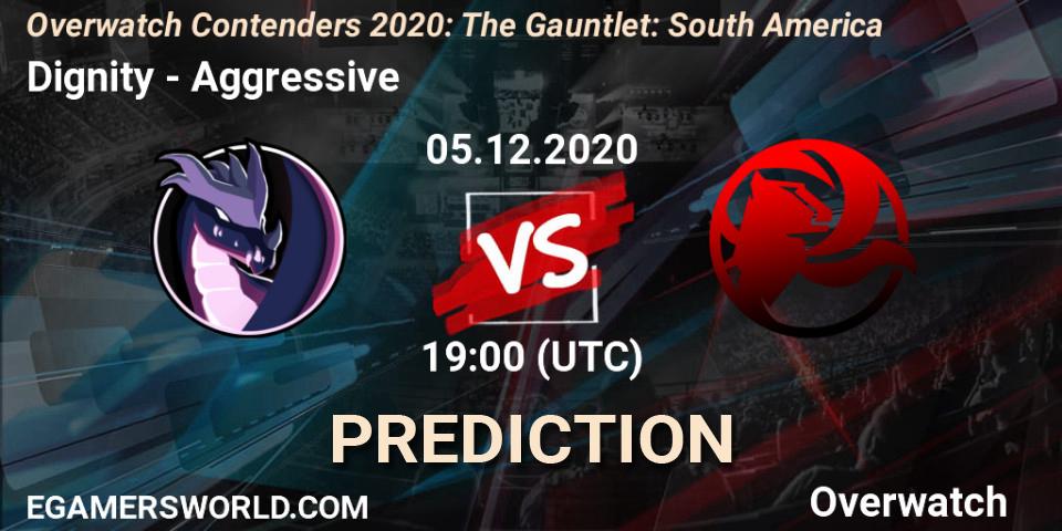 Pronóstico Dignity - Aggressive. 05.12.2020 at 19:00, Overwatch, Overwatch Contenders 2020: The Gauntlet: South America