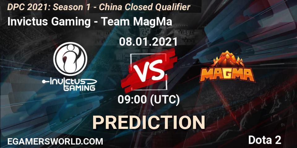 Pronóstico Invictus Gaming - Team MagMa. 08.01.2021 at 07:36, Dota 2, DPC 2021: Season 1 - China Closed Qualifier