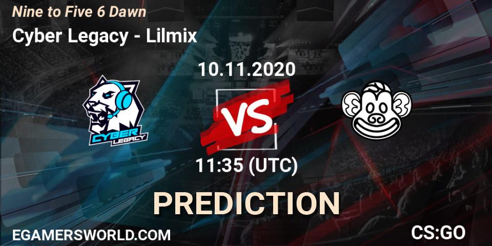 Pronóstico Cyber Legacy - Lilmix. 10.11.2020 at 11:35, Counter-Strike (CS2), Nine to Five 6 Dawn