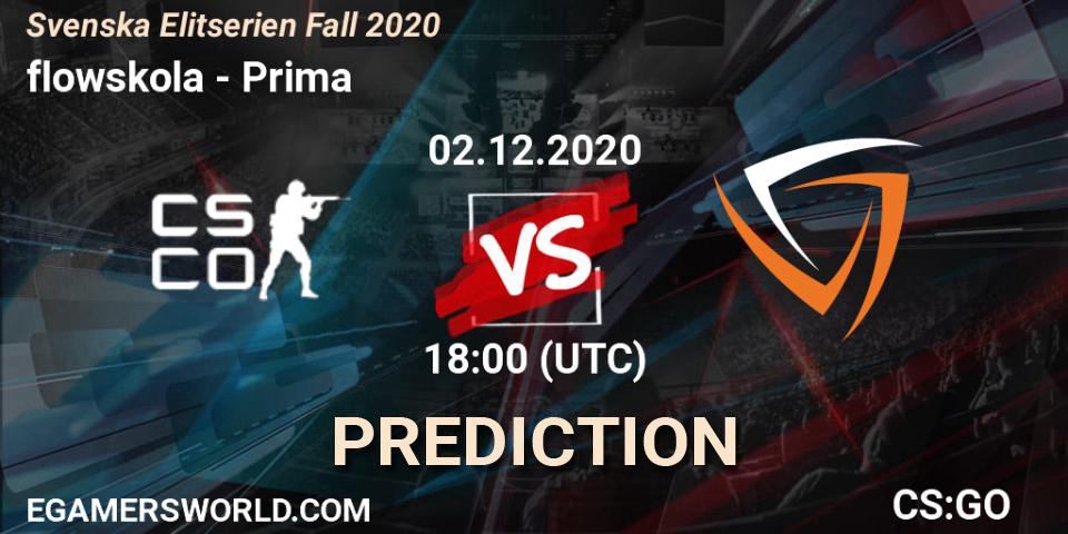 Pronóstico flowskola - Prima. 02.12.2020 at 18:00, Counter-Strike (CS2), Svenska Elitserien Fall 2020