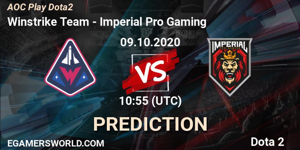Pronóstico Winstrike Team - Imperial Pro Gaming. 09.10.2020 at 11:01, Dota 2, AOC Play Dota2