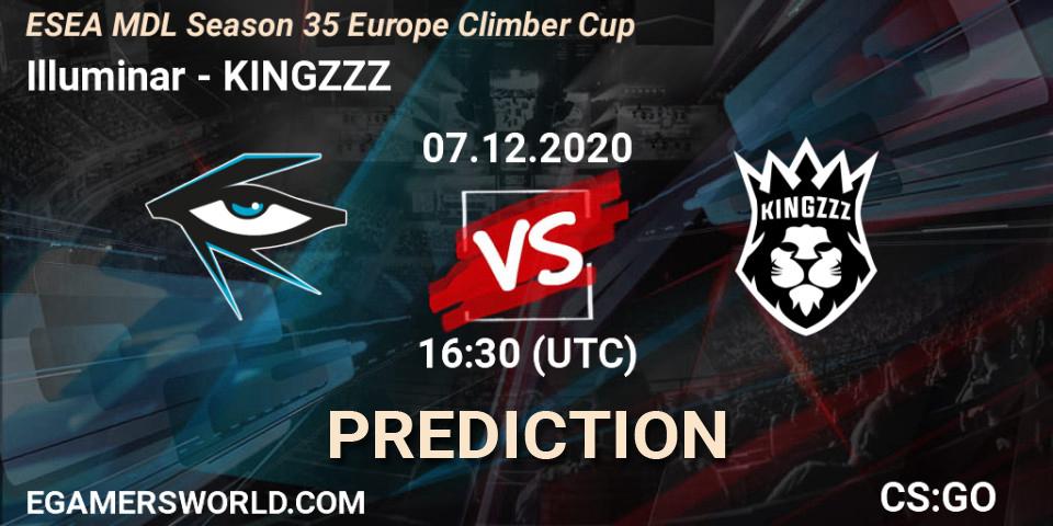Pronóstico Illuminar - KINGZZZ. 07.12.2020 at 16:50, Counter-Strike (CS2), ESEA MDL Season 35 Europe Climber Cup