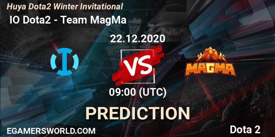 Pronóstico IO Dota2 - Team MagMa. 22.12.2020 at 09:41, Dota 2, Huya Dota2 Winter Invitational