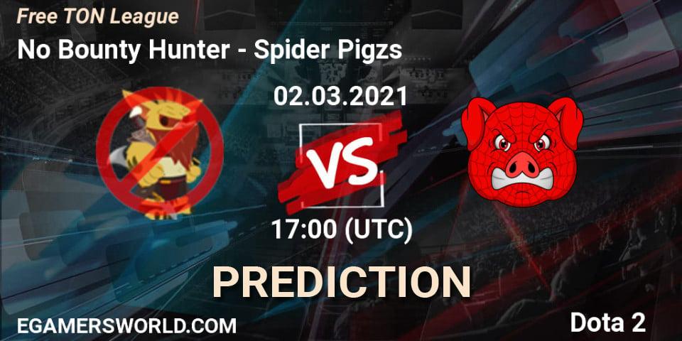 Pronóstico No Bounty Hunter - Spider Pigzs. 02.03.2021 at 17:01, Dota 2, Free TON League
