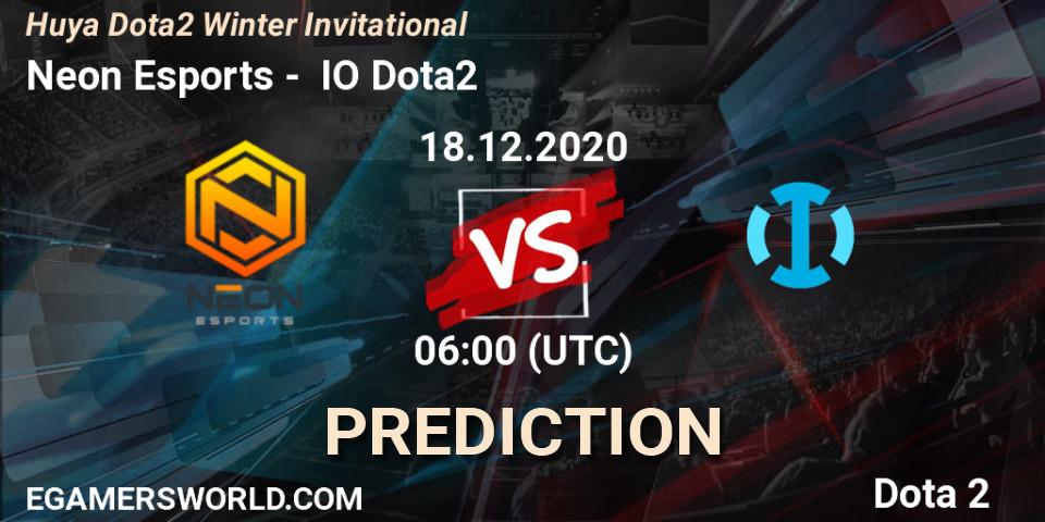 Pronóstico Neon Esports - IO Dota2. 18.12.2020 at 09:44, Dota 2, Huya Dota2 Winter Invitational