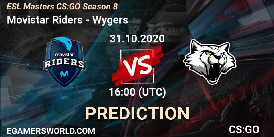 Pronóstico Movistar Riders - Wygers. 31.10.2020 at 16:10, Counter-Strike (CS2), ESL Masters CS:GO Season 8