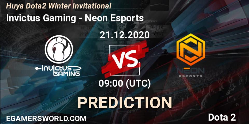 Pronóstico Invictus Gaming - Neon Esports. 21.12.2020 at 09:24, Dota 2, Huya Dota2 Winter Invitational
