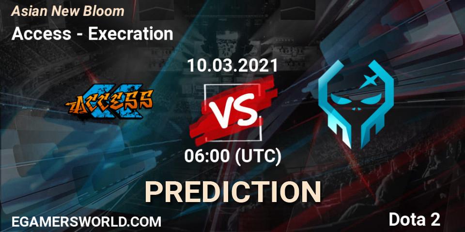 Pronóstico Access - Execration. 10.03.2021 at 06:08, Dota 2, Asian New Bloom