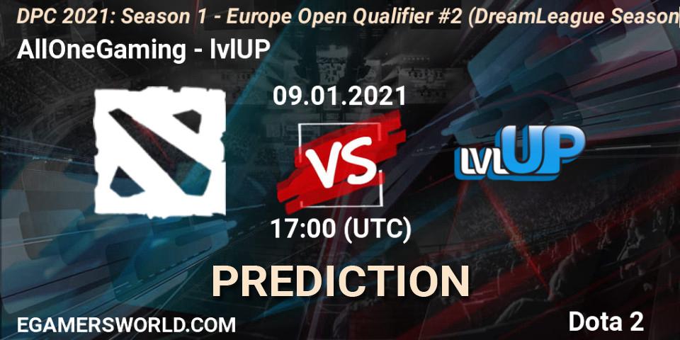 Pronóstico AllOneGaming - lvlUP. 09.01.2021 at 17:00, Dota 2, DPC 2021: Season 1 - Europe Open Qualifier #2 (DreamLeague Season 14)