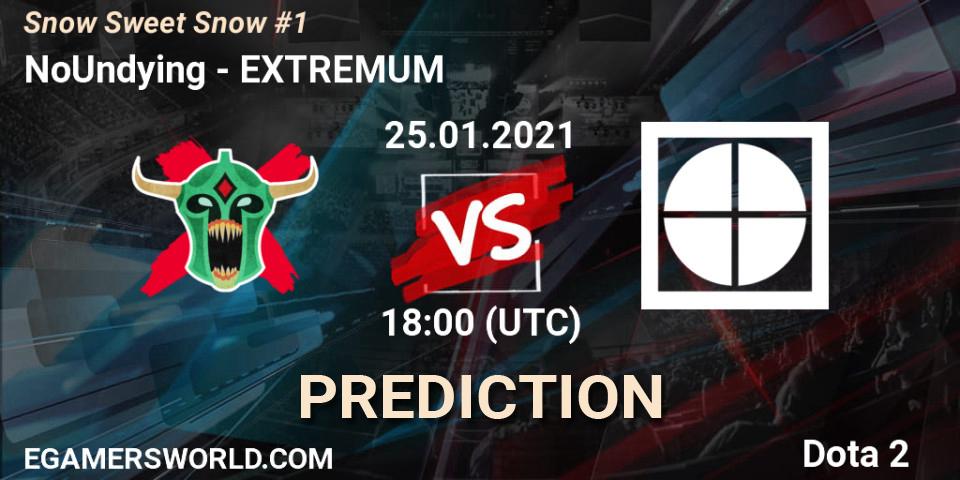 Pronóstico NoUndying - EXTREMUM. 25.01.2021 at 17:56, Dota 2, Snow Sweet Snow #1