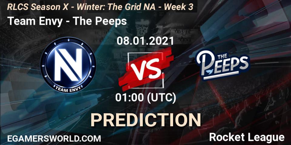 Pronóstico Team Envy - The Peeps. 15.01.2021 at 01:00, Rocket League, RLCS Season X - Winter: The Grid NA - Week 3